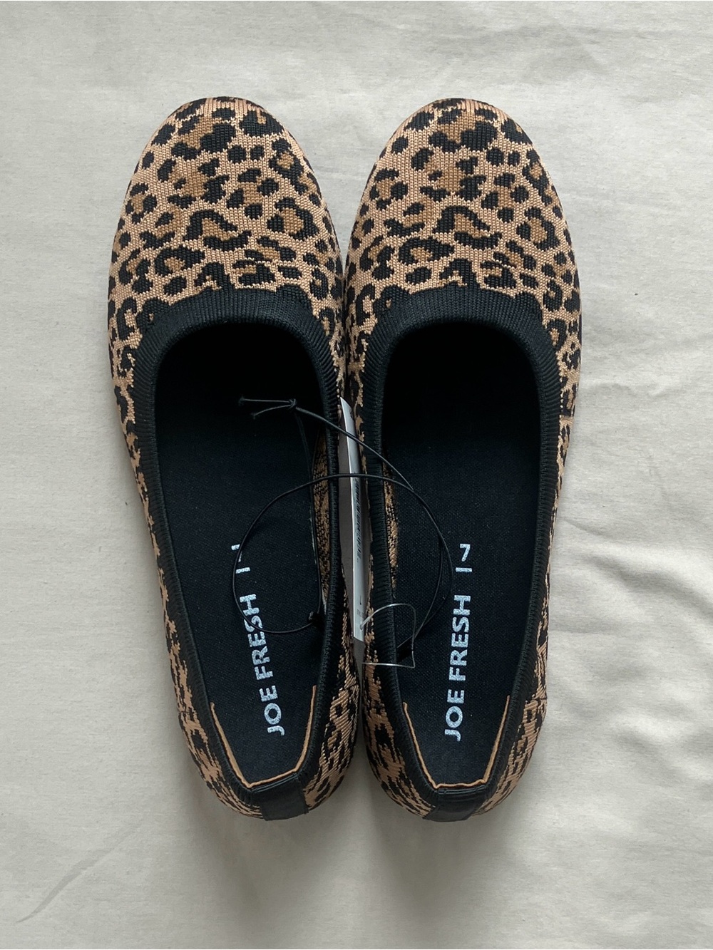 NWT Joe Fresh Leopard Knit Ballet Flats – Size 7